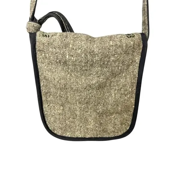 Vintage Wool Crossbody Bag L Multicolor Floral Embroidered Boho Chic Festival - Picture 3 of 5